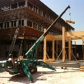 Maeda crawler crane construction outside