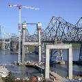 Terex Hammer Head Crane Working on Bridge