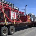 Tower crane rental section on truck for take down