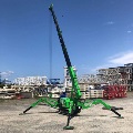 Maeda green mini crawler crane outside