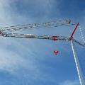 Top of a Terex Self Erecting Tower Crane Rental in the Sky