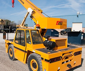 Broderson carry deck crane on lot after training session