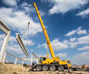 Mobile crane lifting beam for training