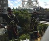 Worker taking fall protection training course