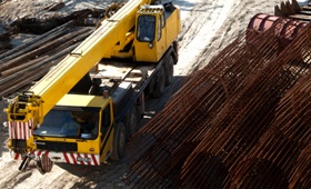 Operator training inside a rough terrain crane