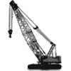 Line drawing of a used mobile crane